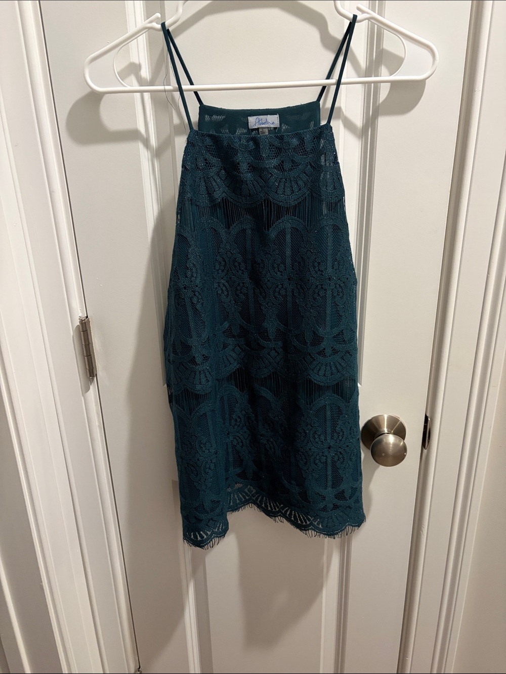 Abbeline Teal Lace Midi Slip Top